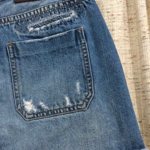 ONE X One Teaspoon Le Cat Distressed Denim Mini Skirt - Picture 10 of 11